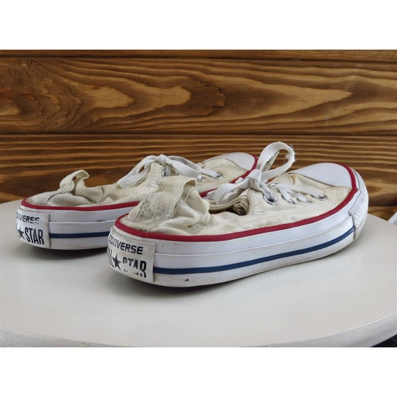 Converse Size 5.5 Sneaker Beige Fabric Medium All Star Lace Up Women - Picture 6 of 11